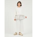 ショッピング長袖 ワンピース 「NEW YEAR'S SPECIAL ITEM」布帛ドッキング裏毛セットアップ