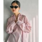 ブラウス シャツ ストライプ刺繍シャツ　630188 レディース