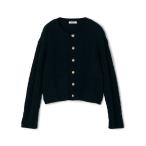 カーディガン ハイブリットコットンケーブル クルーネックカーディガン レディース