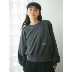 トレーナー スウェット スリーブボリューム刺繍スウェット レディース