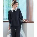 セットアップ 2WAY選べる襟ペプラムセットアップ レディース