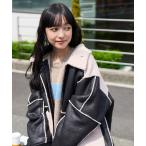 [FREAK'S STORE] мутоновое пальто свободный черный женский 