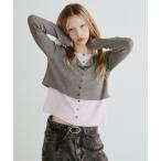 ニット セーター レイヤードライククルーネックニット レディース