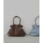 トートバッグ フェイクレザーフリルトート レディース