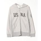 「schott」 ジップアップパーカー L シルバー メンズ