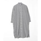 「TICCA」 ストライプ柄シャツワンピース FREE ブラック レディース
