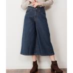 「atONE」 デニムハーフパンツ M ネイビー レディース