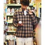 「FREAK'S STORE」 長袖ネルシャツ MEDIUM ネイビー メンズ