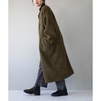 「zootie」 ノーカラーコート フリー カーキ レディース