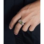 ショッピングフラワー 指輪 リング 「XOLO JEWELRY/ショロジュエリー」 GRAY＆GOLD フラワーシグネットリング メンズ