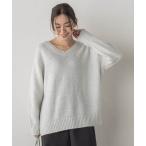 ニット セーター スパンコールVネックニット「手洗い可能」 レディース