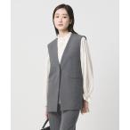 ショッピングジレ ベスト ジレ ダブルクロス ミドルベスト ‐ウォッシャブル‐ レディース