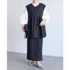 セットアップ ペプラムベスト×Hラインロングスカート2点セット レディース