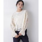 ショッピングnano ブラウス シャツ レーススカラップブラウス レディース