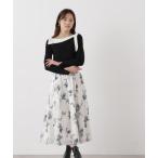 ショッピングプリント スカート フラワープリントスカート / 1216120103