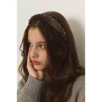 カチューシャ Bijou Velour Headband / ビジューベロアカチューシャ
