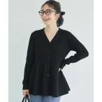 カーディガン ペプラムニットチュニックカーディガン レディース