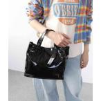 ショッピングエナメルバッグ トートバッグ ソフトエナメルショッパーBAG S レディース