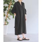 ワンピース コットンリネンロングワンピース