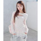 tシャツ レースティアードチュニック レディース