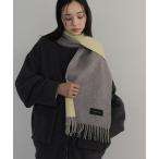 マフラー ストール カシミアブレンドバイカラーマフラー レディース