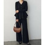 ショッピング長袖tシャツ tシャツ ペプラムニットセットアップ レディース