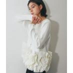ショッピングフリル カーディガン 裾フリルカーディガン レディース