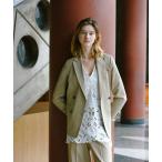 ジャケット テーラードジャケット 「size SHORTあり」ラミーブレンド ダブル ジャケット レディース