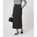 スカート カットジャガード タイト スカート