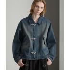 ショッピング綿100 デニムジャケット gジャン 「cussil/クシル」ヴィンテージライク デニム ファイヤーマンブルゾン メンズ レディース