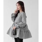 ショッピングポケット ギャザーポケットティアードトップス レディース