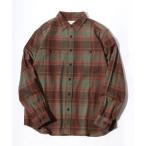 「MARUKAWA」 長袖ネルシャツ M カーキ メンズ