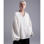 [Loose/ разрозненный ] длинный рукав вязаный M белый мужской 