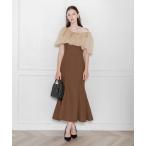 「Leja」 半袖ワンピース MEDIUM モカ レディース