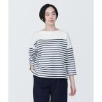 「無印良品」 7分袖カットソー X-SMALL ネイビー レディース