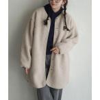 「zootie」 ノーカラーコート フリー アイボリー レディース