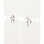 [SWAROVSKI] серьги ( обе уголок для ) - серебряный женский 