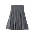 スカート 「WEB＆一部店舗限定」フレアプリーツニットスカート