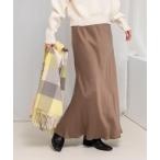 ショッピングサテン スカート ウォッシャブルフィブリルサテンバイヤススカート