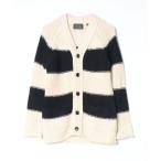 [BLUE WORK] окантовка рисунок вязаный кардиган X-SMALL бежевый мужской 