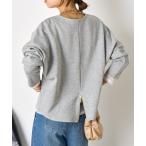 ショッピングドルマン トレーナー スウェット 「後ろ姿で差をつける」ドルマンバックジッププルオーバー レディース