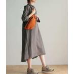 「URBAN RESEARCH DOORS」 7分袖ワンピース MEDIUM グレー レディース