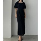 「Louere」 半袖ワンピース MEDIUM ブラック レディース