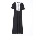 「junoah」 半袖ワンピース SMALL ブラック レディース