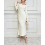 ワンピース スパンコールニットタイトワンピース