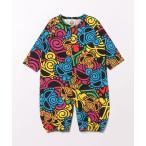 ベビー服 ロンパース Psychedelic mini face総柄 2WAYALL