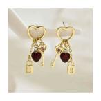 ピアス 「88eighty-eight」ハートゴールド鍵キューピッドピアス「import」(MA) レディース