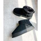 ブーツ 厚底 プラットフォーム ミニ丈ムートン風 ショートブーツ レディース