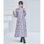 ショッピングラベンダー ワンピース Original rose print one-piece