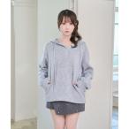 パーカー mohair knit hoodie レディース
